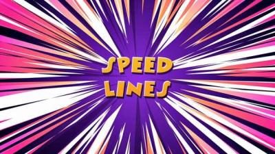 【AE模板】动漫二维卡通彩色速度线背景动画AE模板 Speed Lines Backgrounds