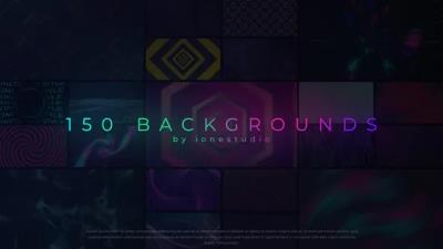 【AE模板】150个漂亮彩色渐变图形背景循环动画 150 Loop Backgrounds