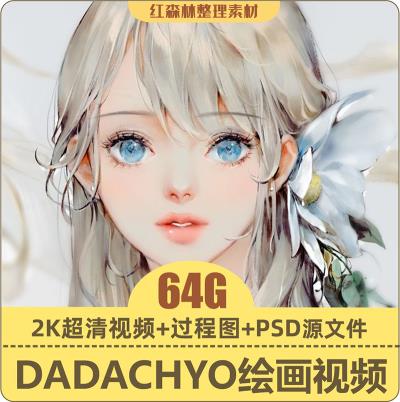 【视频教程】韩国画师Dadachyo绘画视频教程原画psd板绘厚涂高清插画作品集