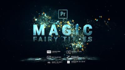 【PR模板】漂亮优雅魔法粒子文字标题开场片头动画 Magic Fairy Particles Titles