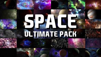 【视频素材】36个浩瀚星云宇宙太空三维行星陨石银河星球动画 Space Ultimate Pack