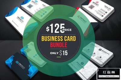 【PSD模板】25套简约大气时尚商务名片卡片展示设计PS模板样机 25 Business Card Bundle