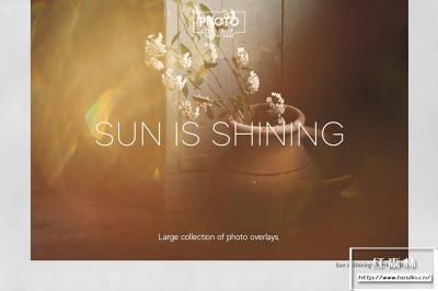 【图片素材】40张金色耀眼太阳炫光特效照片叠加合成素材 Sun is Shining Overlays