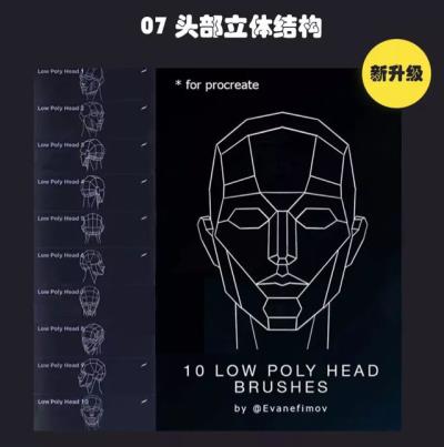 【板绘笔刷】iPad绘画Procreate最强人像辅助线神器+教程+素材