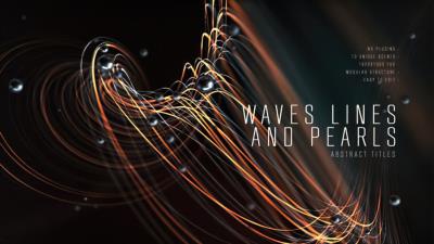 【AE模板】漂亮大气三维粒子线条文字标题宣传开场片头动画 Abstract Titles Wave Lines and Pearls