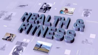 【AE模板】创意三维空间透视健康与健身促销展示动画 Health and Fitness Promo