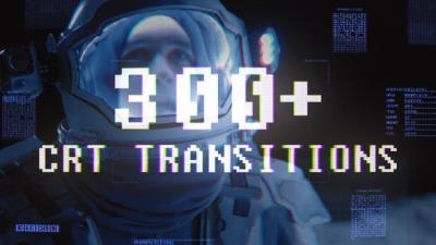 【AE脚本】300种复古画面故障损坏干扰视频转场预设 CRT Transitions