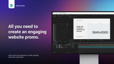 【AE模板】网站程序APP页面宣传展示包装动画片头工具包 Website Promo Builder