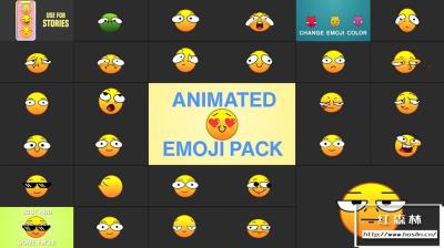 【FCPX插件】33个有趣搞怪卡通表情动画 Animated Emoji Pack