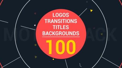 【AE模板】100种MG动态图形文字标题LOGO背景动画 2D Motion Animation Pack