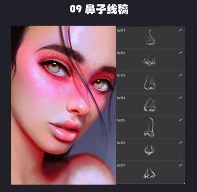 【板绘笔刷】iPad绘画Procreate最强人像辅助线神器+教程+素材