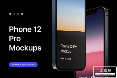 【PS样机】20款iPhone 12 Pro 手机App界面展示应用程序演示贴图PS模型样机 iPhone 12 Pro – 20 Mockups Scenes