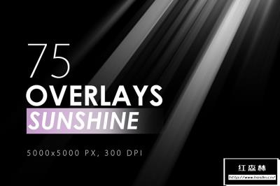 【图片素材】75张太阳光耶稣光云层光窗户光效PS叠加合成素材 75 SunshineOverlays