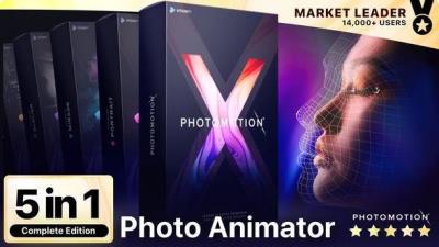 【AE模板】 2D变3D 5合1超级图片照片动画工具包(3D视差) Photomotion X v10.3.2 +使用教程