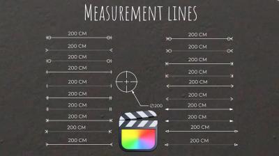 【FCPX插件】21个长宽高线条测量尺寸标注动画 Measurement Lines