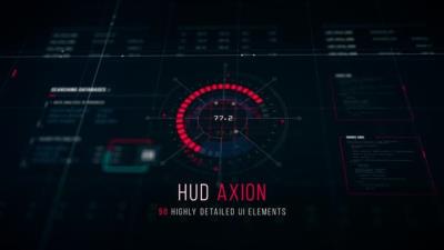 【AE模板】50组科幻HUD图形元素动画 Sci-Fi HUD – Axion