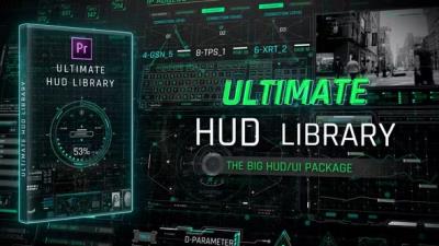 【PR模板】263组未来图形元素HUD地图加载UI界面显示动画 Ultimate HUD Library