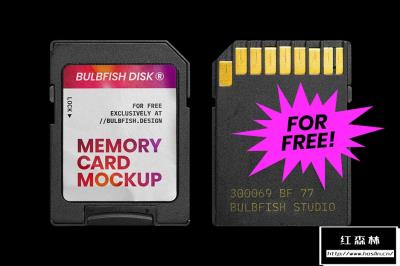 【PS样机】存储卡闪存卡包装标签效果展示PS贴图样机 Memory Card Mockup