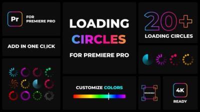 【PR模板】21个读取加载进度等待图形动画 Loading Circles Animation Pack