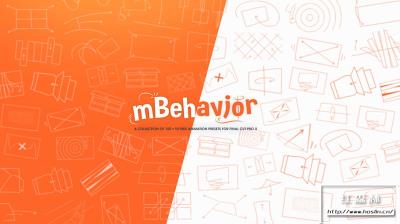 【FCPX插件】160种MG图形切割出场循环文字动画动作预设 motionVFX – mBehavior