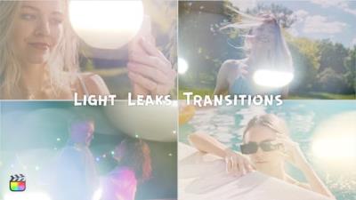 【FCPX插件】15个镜头漏光散景光效转场过渡动画预设 Light Leaks Transitions