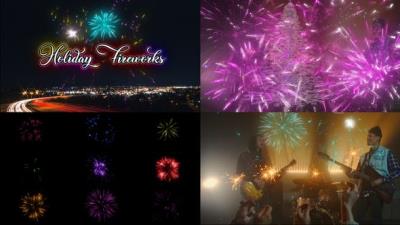 【FCPX插件】9组喜庆节日烟花爆炸特效动画 Holiday Fireworks Pack