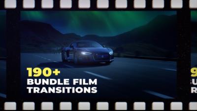 【AE模板】190种复古老电影胶片转场过渡效果预设 FIlm Bundle Transitions