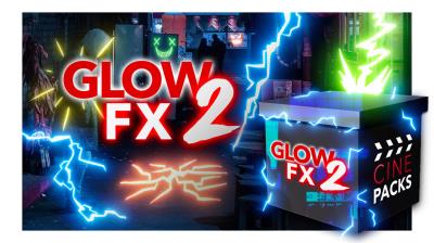 【4K视频素材】122个手绘发光线条霓虹闪烁图形动画叠加素材 CinePacks Glow FX 2