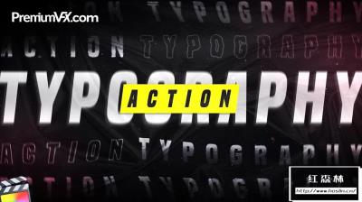 【FCPX插件】30种活力动感创意文字标题排版动画插件中文版 Action Typography