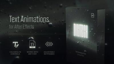 【AE模板】40组创意数字科技感文字动画预设 Text Animation Presets – Digitech