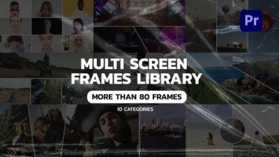 【PR模板】86个多种网格排版动态分屏预设效果动画 Multi screen frames PR