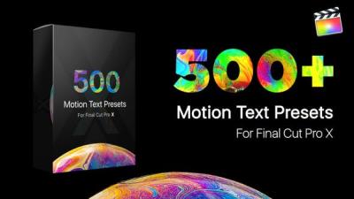 【FCPX插件】500个简单文字标题缓入缓出弹跳动画预设 Text Presets Library