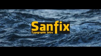 【AE模板】动感节奏快闪图文展示介绍片头动画 Sanfix – Typographic Intro