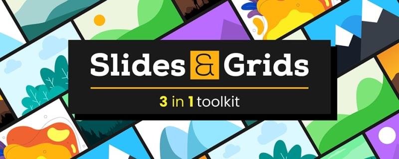 【AE脚本】创建动态网格幻灯片视频墙展示动画脚本工具 Slides & Grids v1.2.0 +使用教程