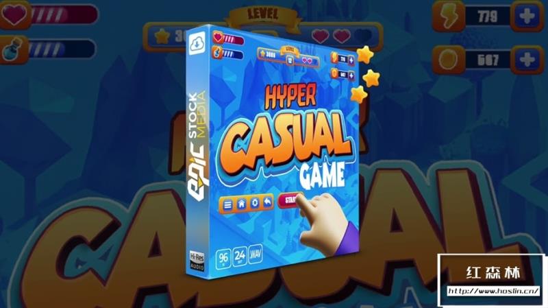 【配乐音效】406个益智冒险休闲游戏应用UI交互简单音效 Epic Stock Media – Hyper Casual Game UI