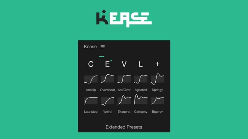 【AE脚本】关键帧缓入缓出曲线调节控制操作动画工具 Kease v1.2.8 支持Win/Mac +使用教程