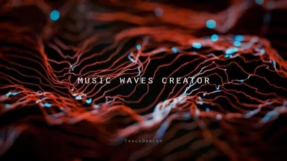 【AE模板】音频可视化音符跳跃波浪线条效果背景动画 Music Waves Creator v1.1