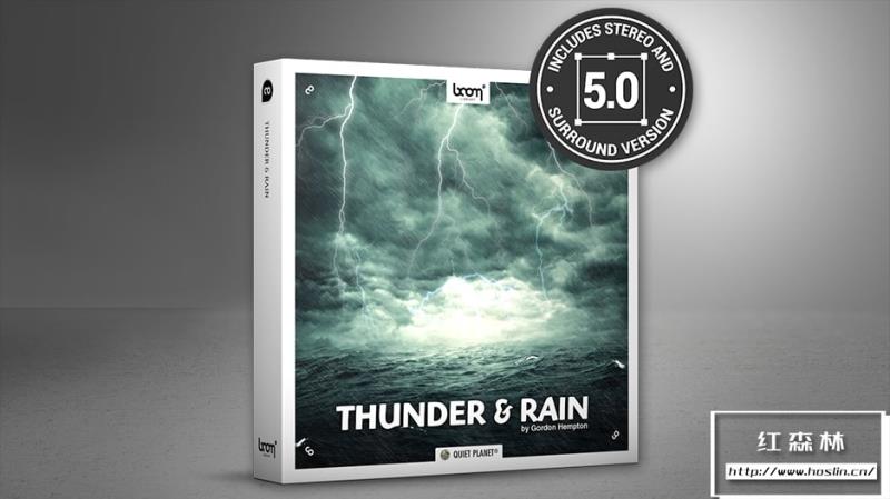 【配乐音效】66组打雷下雨狂风闪电暴雨环境环绕立体声音效 Boom Library – Thunder & Rain