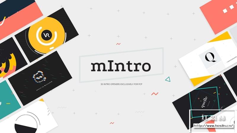 【FCPX插件】30个优雅品牌Logo文本图形运动开场宣传介绍动画 motionVFX – mIntro