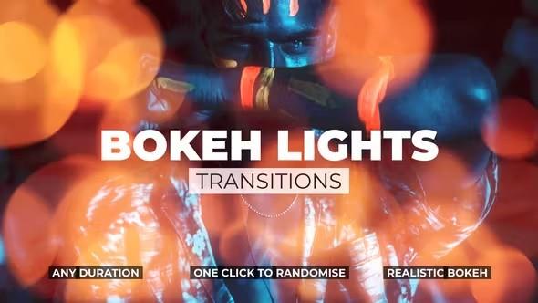 【达芬奇预设】唯美散景漏光耀斑光效转场动画预设 Bokeh Lights Transitions